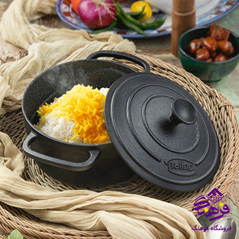 قابلمه چدن نالینو سایز 28 مدل Feleti
