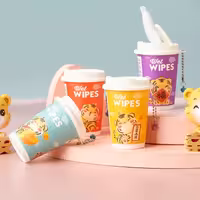 دستمال مرطوب فانتزی طرح لیوان ارسال بصورت رندوم   محصولات پوستی سانیا 