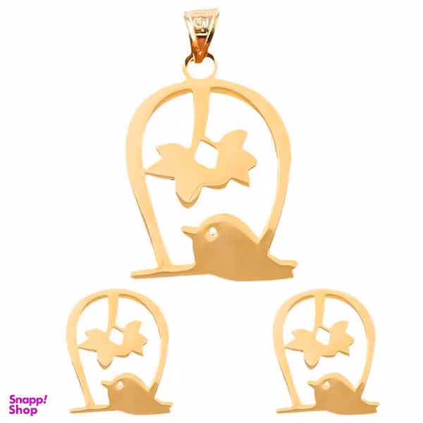 نیم ست طلا 18 عیار اسنو گلد کد 12011