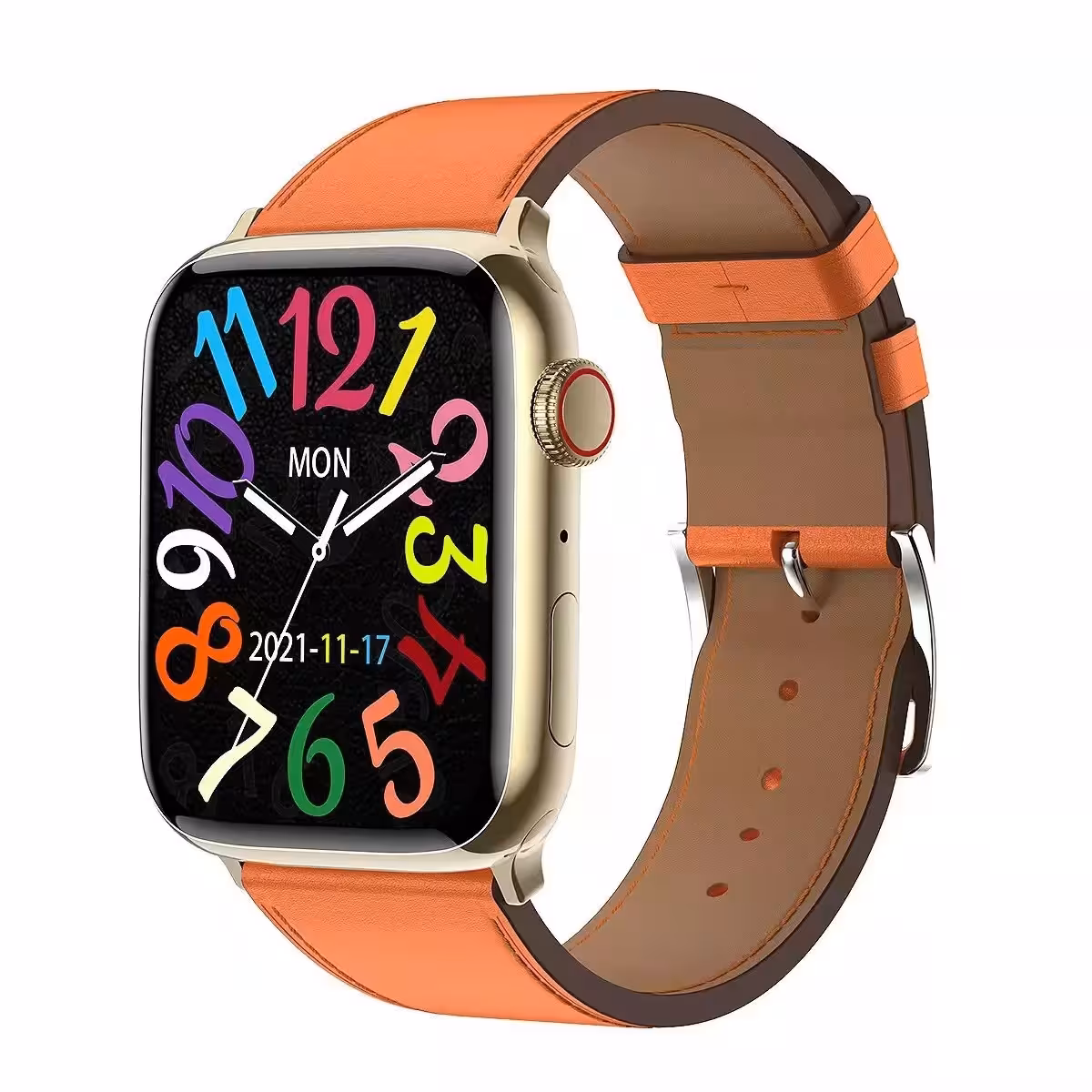 ساعت هوشمند طرح اپل iwo8 همراه با دستبندچرم هدیه