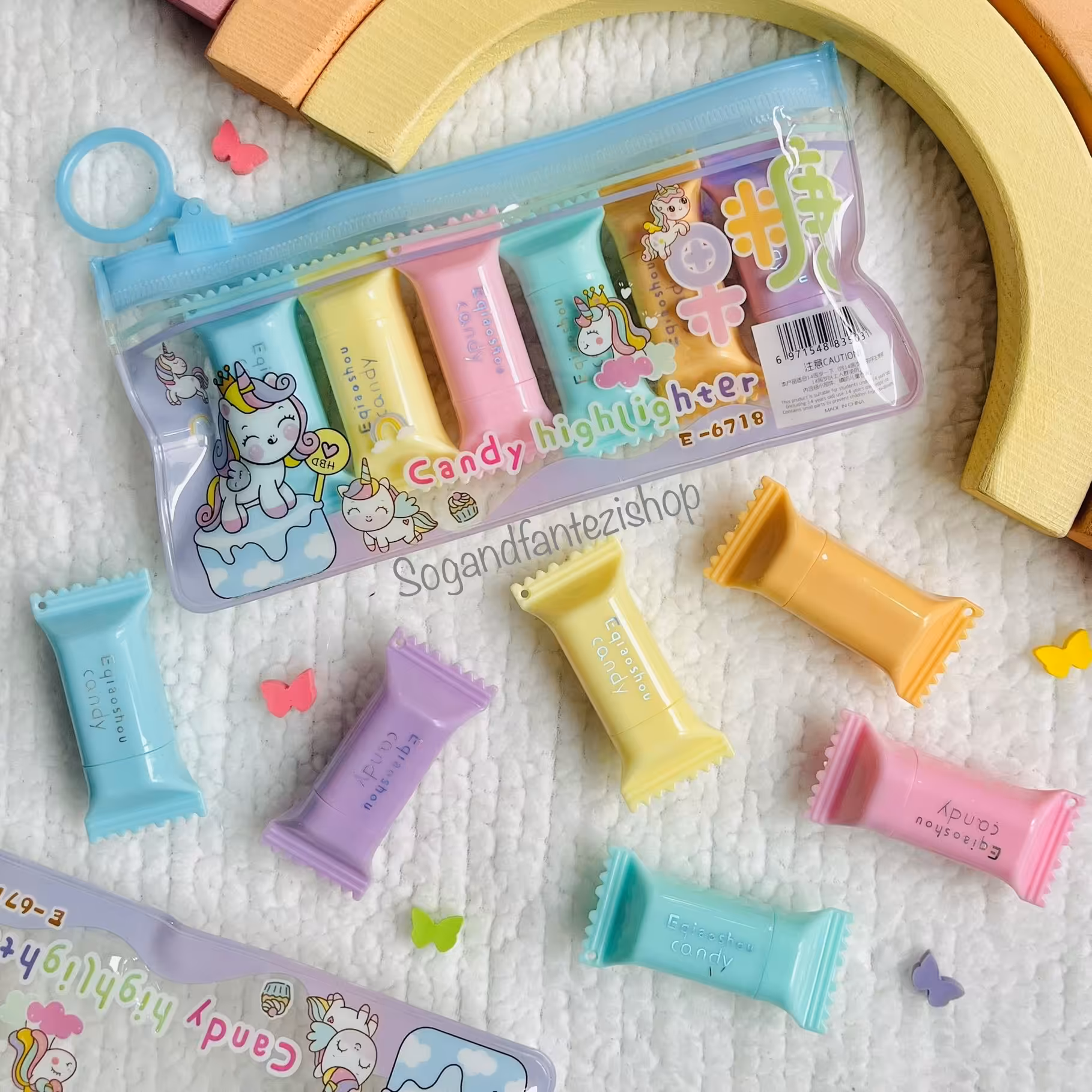 ماژیک هایلایت طرح شکلات بسته 6 عددی کلی وجزئی