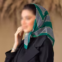 باندانا یا مینی اسکارف نخی طرح پیچازی سبز ارسال رایگان 
