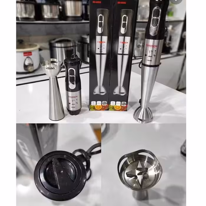 گوشت کوب برقی بوش3000 وات پایه بلند تمام استیل 4تیغه یخ شکن سیم پیچ موتور تمام مس سوپر سایلنت مدلBS-5915