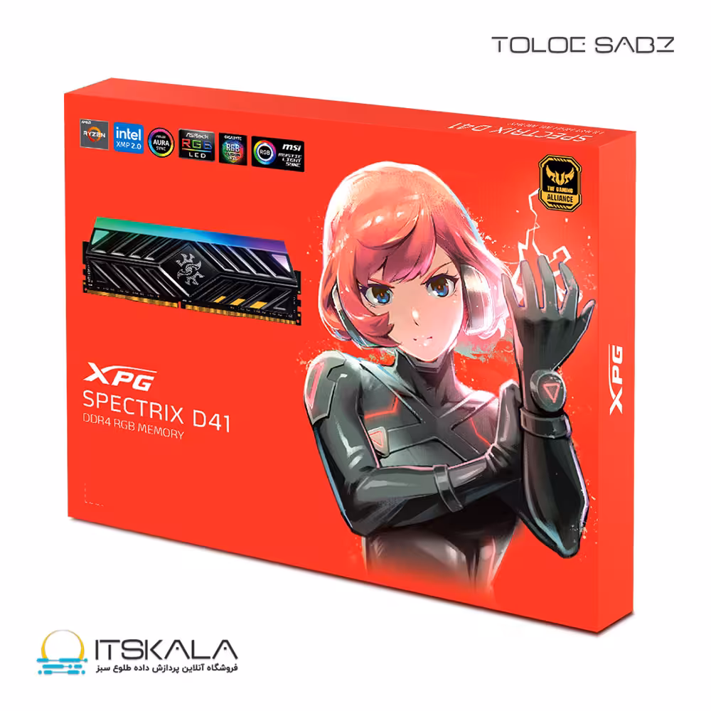 قیمت و خرید رم ای دیتا مدل XPG SPECTRIX D41 DDR4 16GB 3600MHz | ITSKALA
