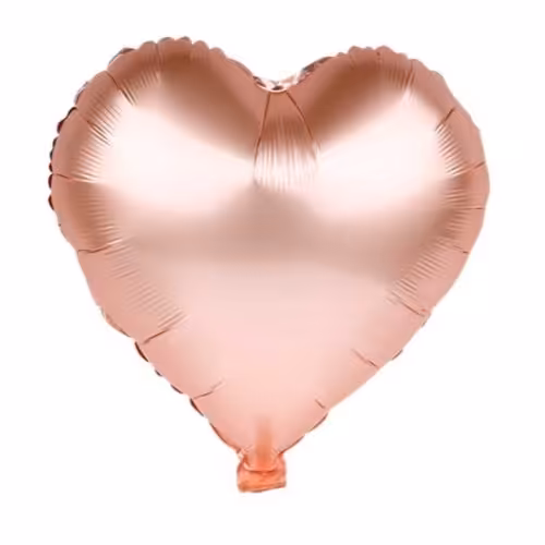 بادکنک فویلی قلب رزگلد