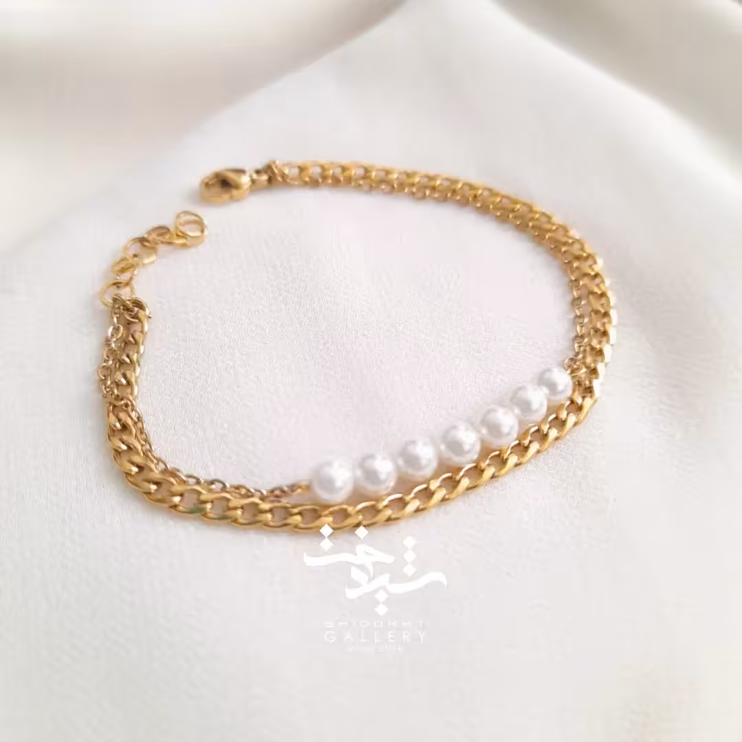 دستبند مروارید اصل ظریف شیدخت