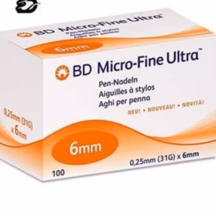 سرسوزن تزریق انسولین برند بی دی میلی متر6