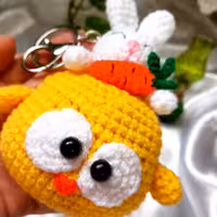 جاکلیدی و آویز  جوجه خرگوشک به طول 11 سانت در رنگ دلخواه شما