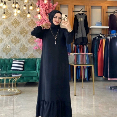 ماکسی یا مانتو عبایی زنانه کرپ مدل صبا