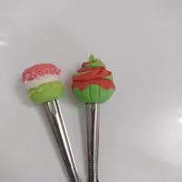 قاشق و سرقاشقی طرح کاپ کیک وماکارون