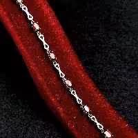 دستبندنقره فوق العاده زیبای تمام نگین گارنت اصلی
 عیار نقره 925