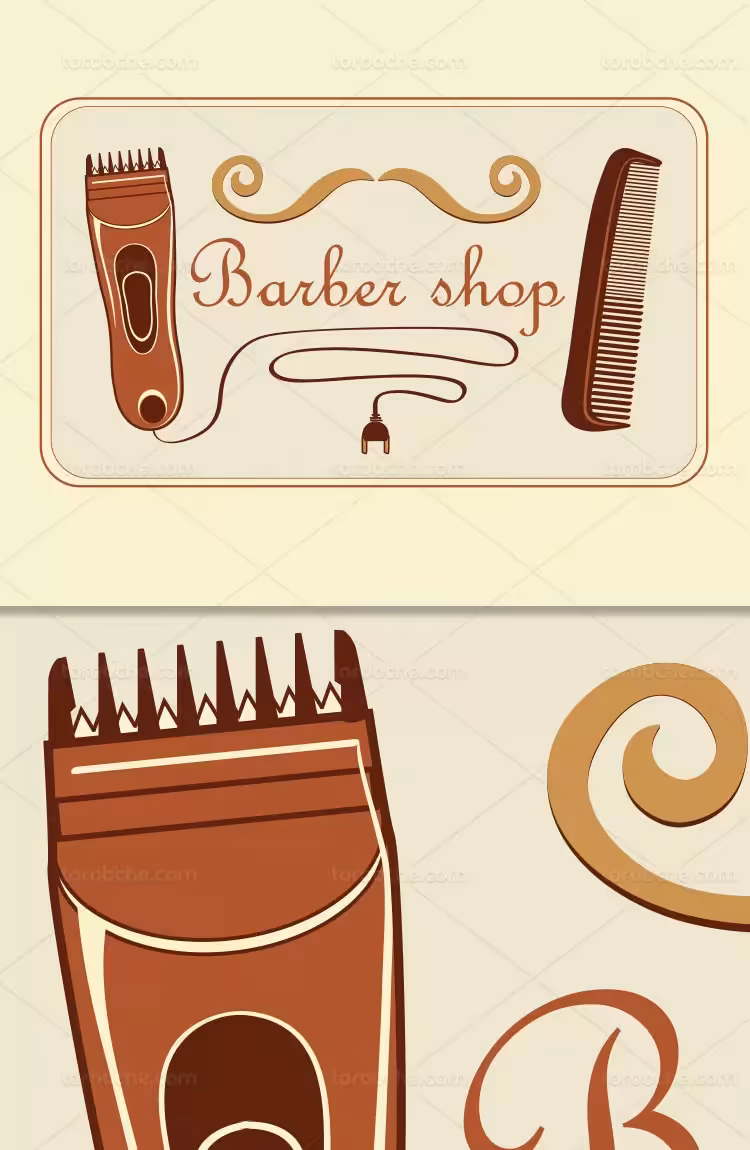 وکتور لوگو طرح آرایشگاه مردانه | گرافیک با طعم تربچه