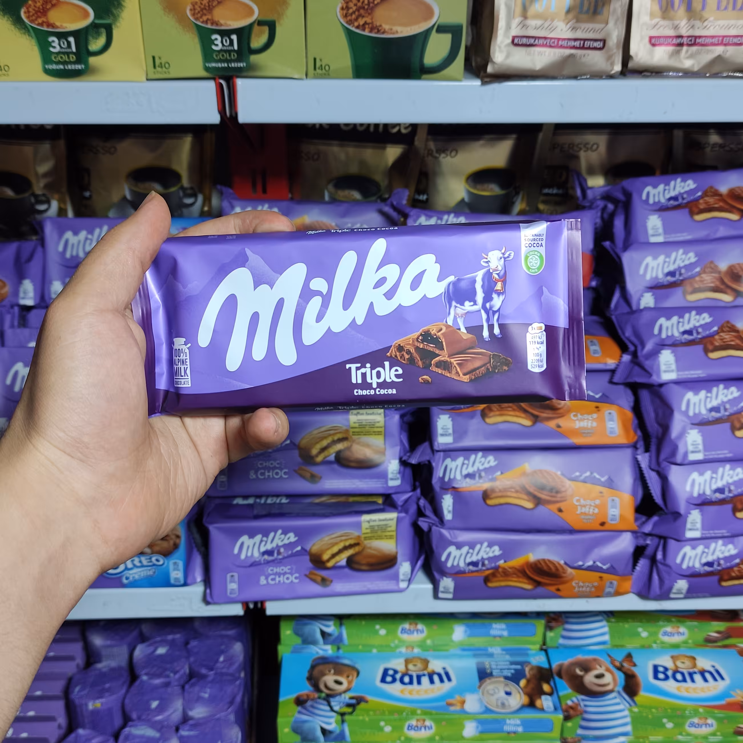 شکلات تخته ای میلکا 100 گرمی تریپل شوکو  اصل محصول کشور ترکیه