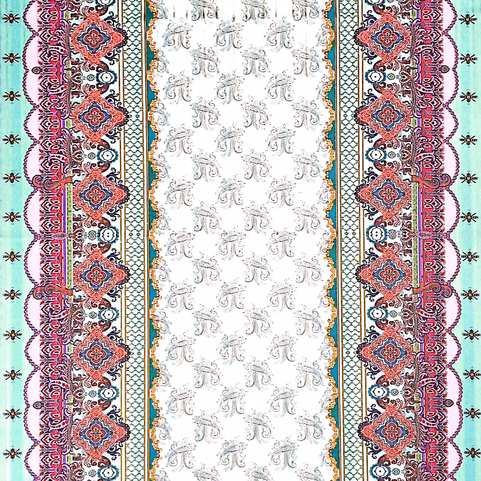 رومیزی بزرگ روتختی یک نفره زیرانداز زیرسفره  مخمل شانل ترک رنگ ثابت قابل شست و شو ابعاد140در210سانتیمتر 