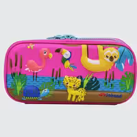 جامدادی برجسته سهند طرح جنگل صورتی پررنگ  ارسال رایگان 