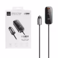 شارژر فندکی فست و PD چهار پورت Wiwu مدل QC014 120W