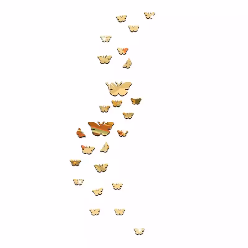 اینه دکوراتیو پدیده پلاس مدل پروانه کد03 بسته 23عددی