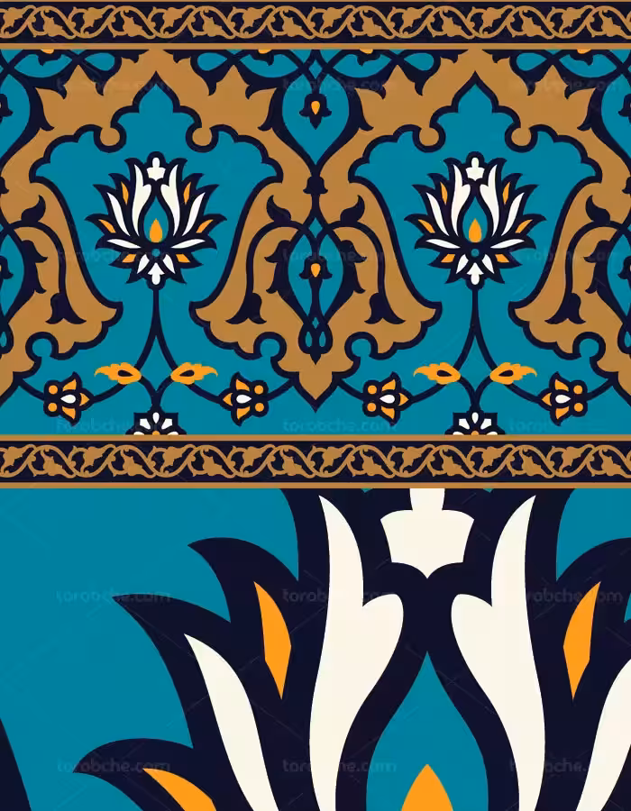 وکتور طرح کاشی کاری اسلامی شماره 110 - گرافیک با طعم تربچه