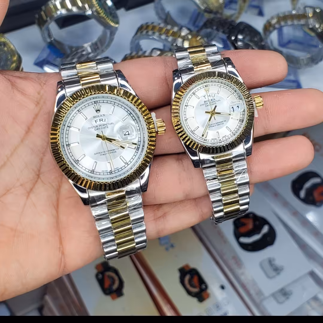 ساعت مچی رولکس دو تاریخه رنگ ثابت 