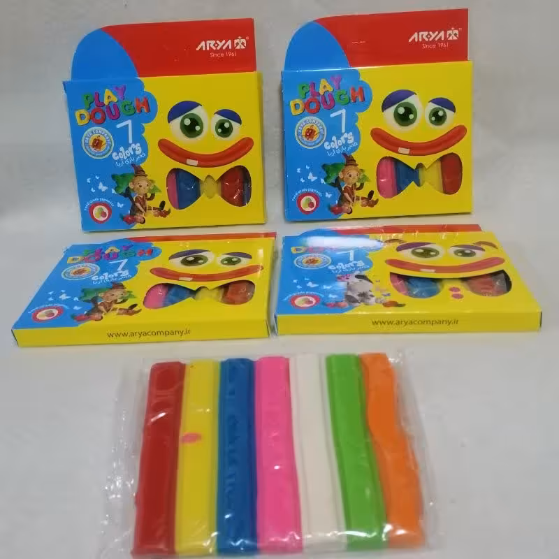 خمیر بازی 6 رنگ پاکتی آریا  