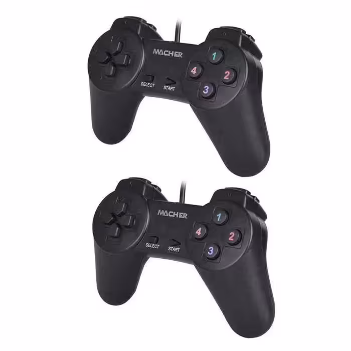 دسته بازی لپ تاپ یا کامپیوترمدل پلاس بسته 2 عددی با کیفیت فوق العاده رنگ مشکی