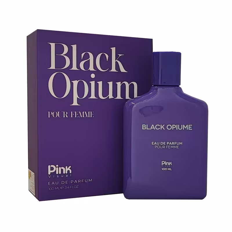 ادوپرفیوم زنانه پینک ویژوآل مدل Black Opium با رایحه گرم حجم 100 میلی‌لیتر