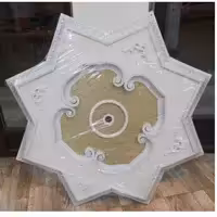 گل سقفی و دور لوستری پیش ساخته آی پارا طرح ستاره سفید 120در 120 سانتیمتر