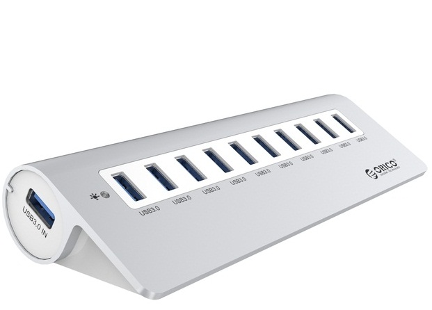 هاب یو اس بی 10 پورت اوریکو همراه آداپتور ام 3 اچ 10