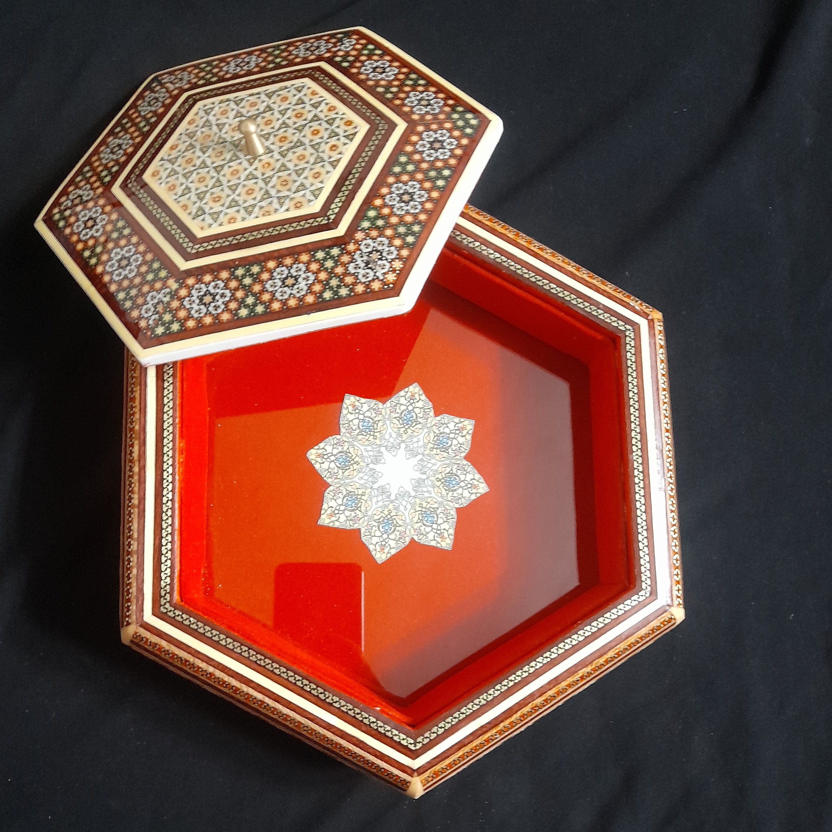 جعبه شکلات خوری خاتم شده