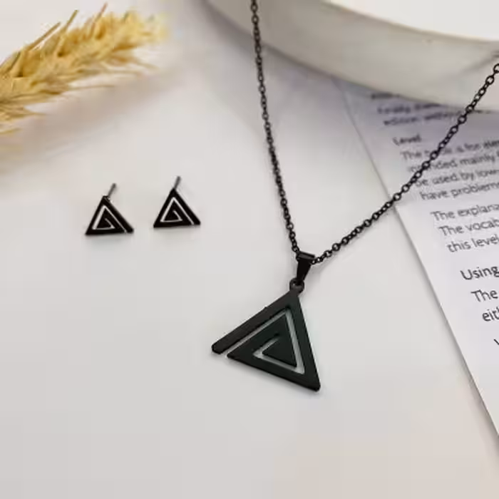 نیم ست استیل طرح مثلث