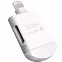 آدام المنتس کارت خوان لایتنینگ مدل iKlips miReader 4K سفید - Hiapple.ir