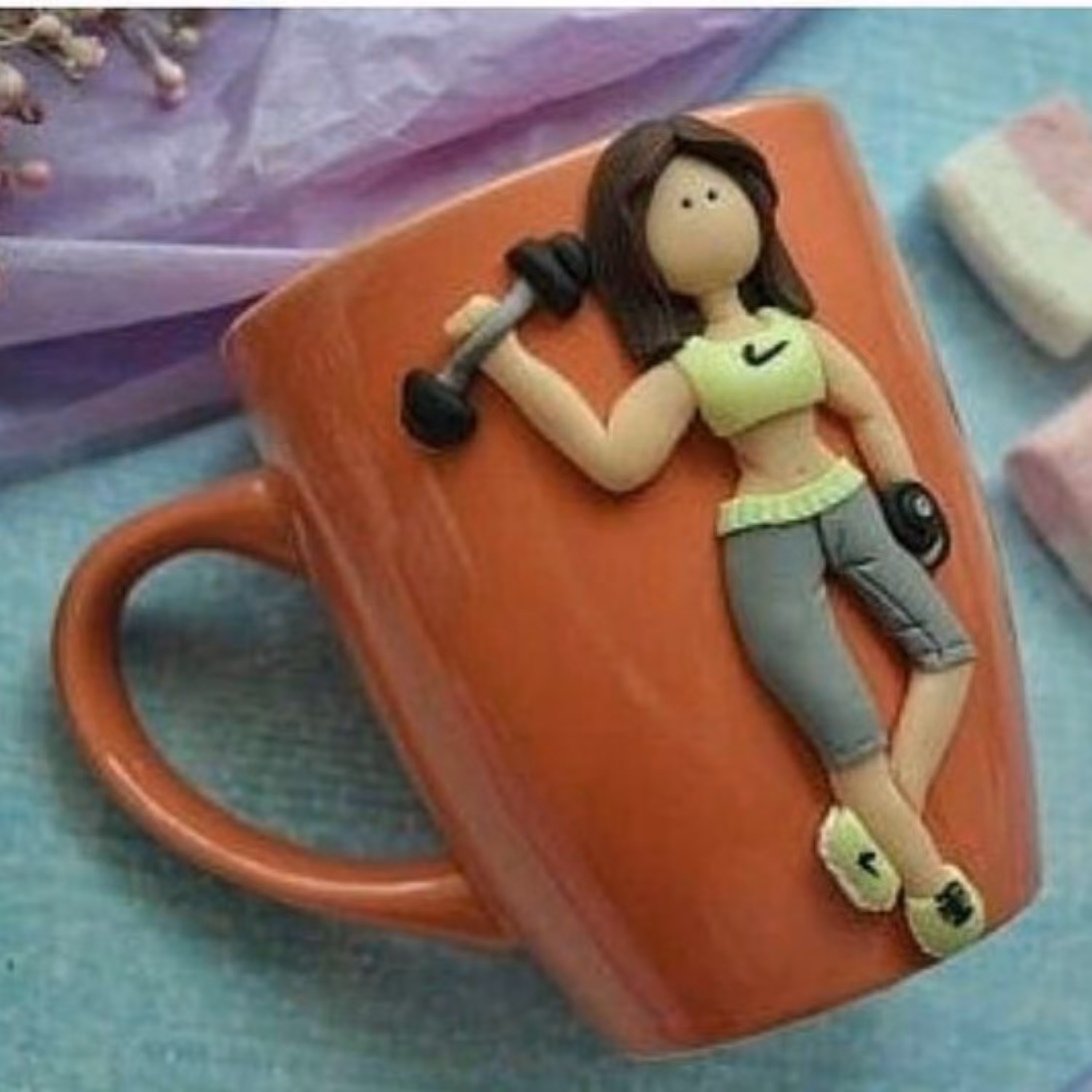 ماگ سفارشی عروسکی خانوم ورزشکار