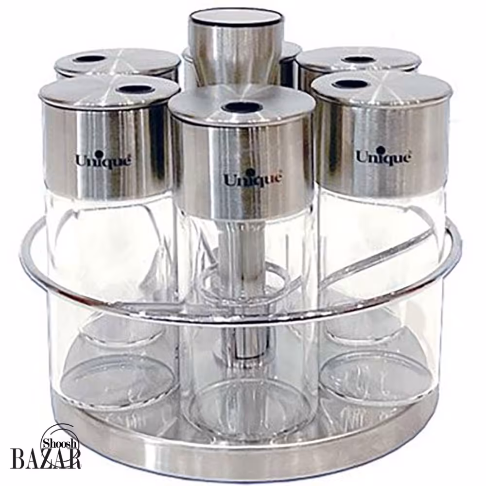 سرویس جاادویه 7 پارچه استیل گردان یونیک 1620