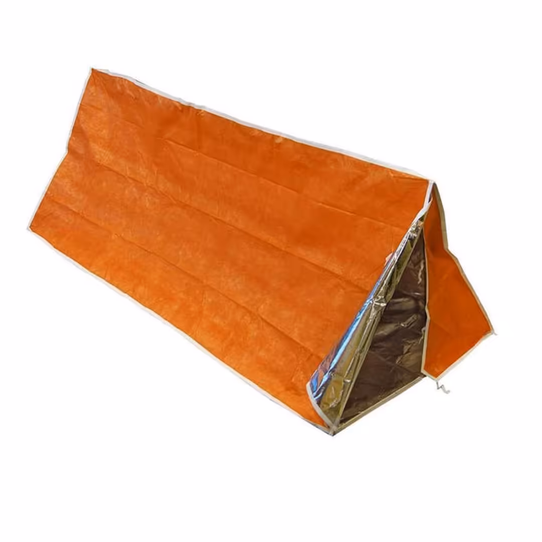 چادر  سفری تک‌نفره اضطراری (مخصوص شرایط جوی بد ، طوفان ، بادو باران) واجب و حیاتی برای کوله هر کوهنورد و ... سبک و کم جا