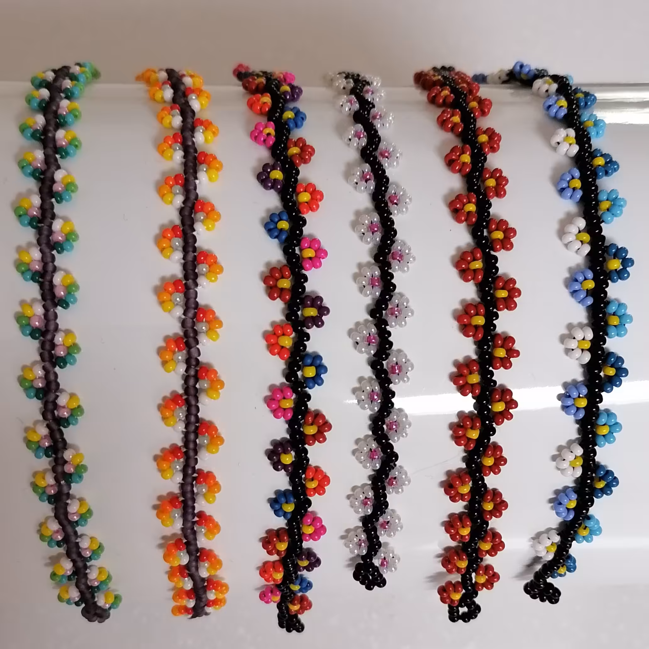 دستبند و پابند طرح گل 