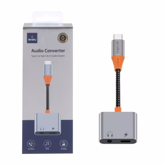 تبدیل  Type-C TO Type-C &amp; AUX مدل LT10