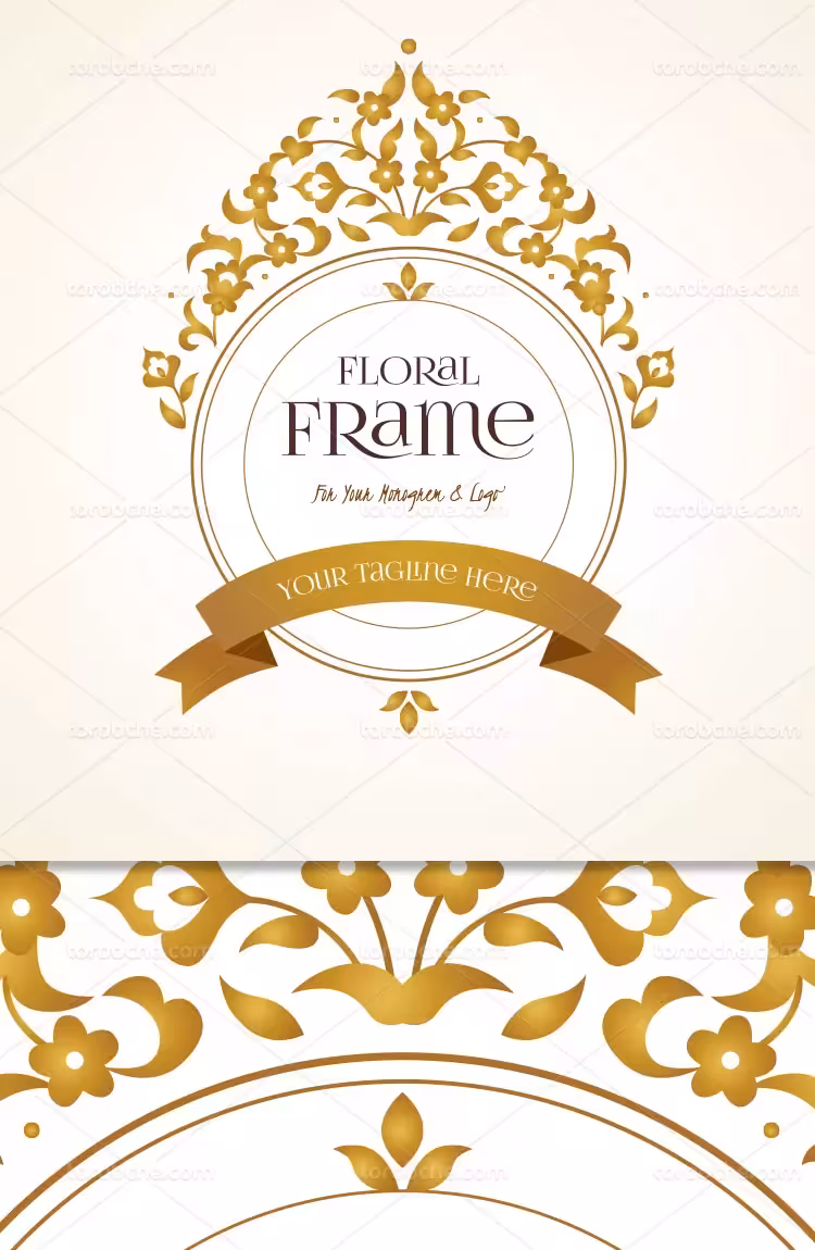 وکتور قاب گل با کیفیت | گرافیک با طعم تربچه
