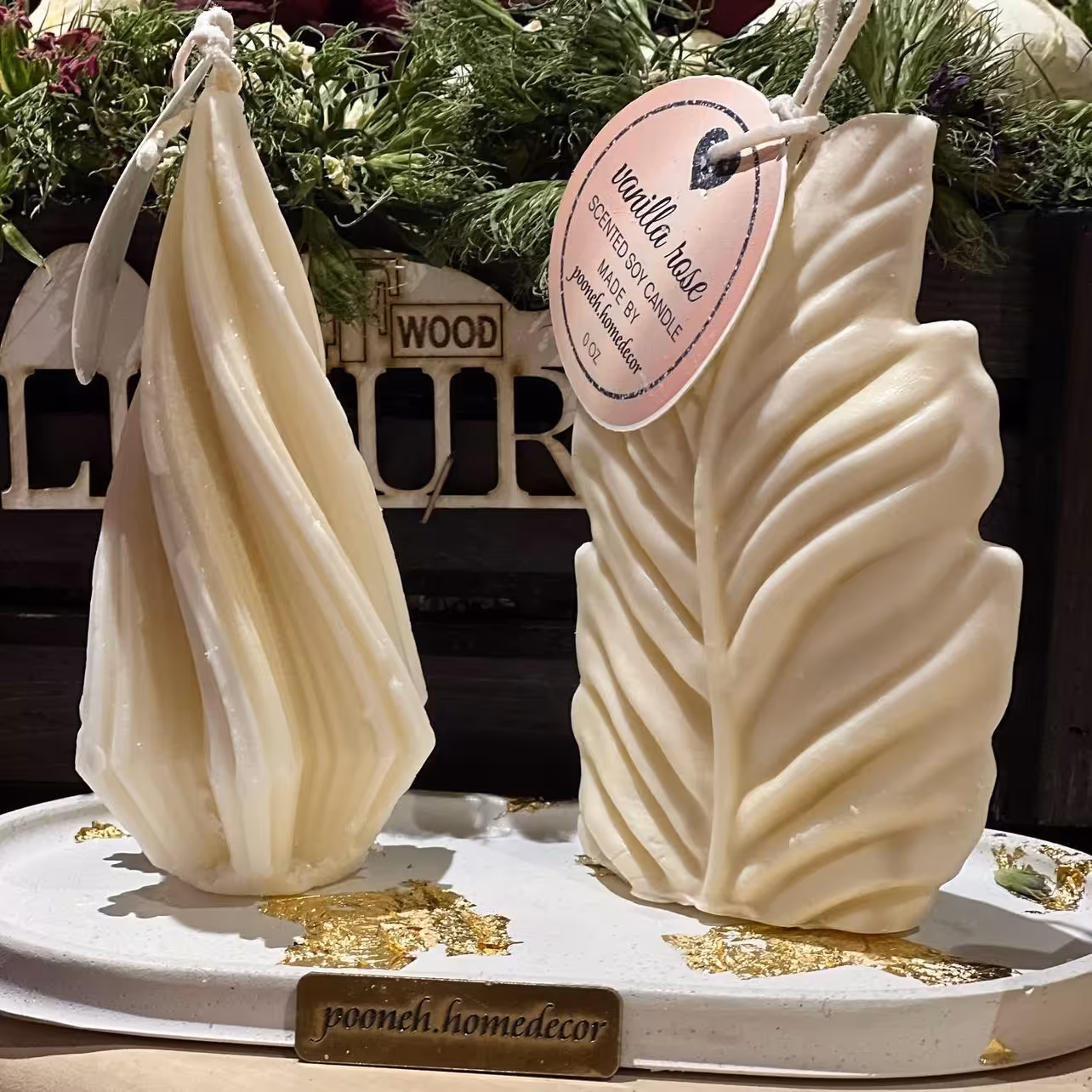 ست زیبای سه تکه شمع و استند