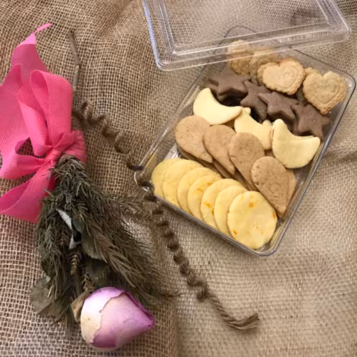 جعبه کوکی های تازه و خوشمزه مخلوط بسته ی 350 گرمی