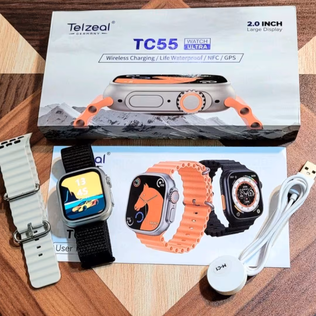 ساعت زنانه هوشمند TC55 ULTRA
همراه با بند برزنتی،نسخه 5.2