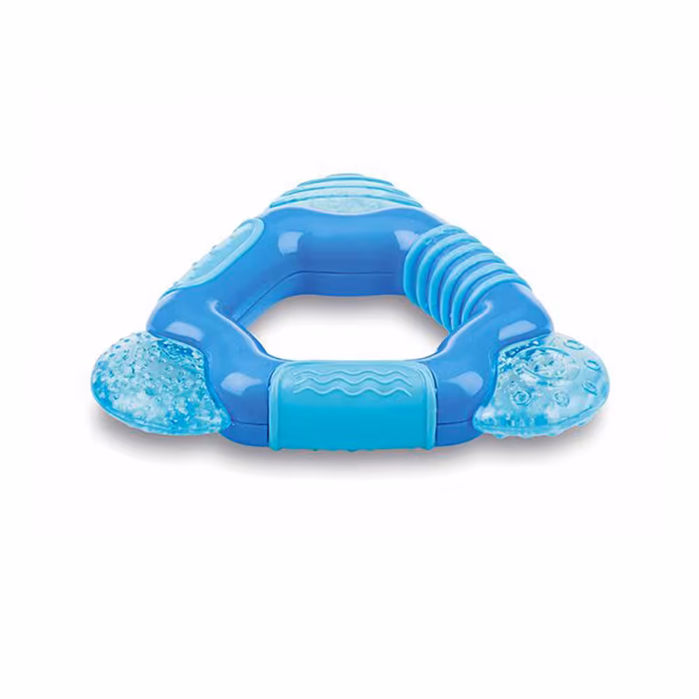 دندانگیر مثلثی 3  ماه نابی NUBY مدل Icy Bite آبی