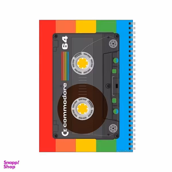 دفتر مشق 50 برگ بامبیلیپ طرح نوار کاست رنگین کمان کد 9650473