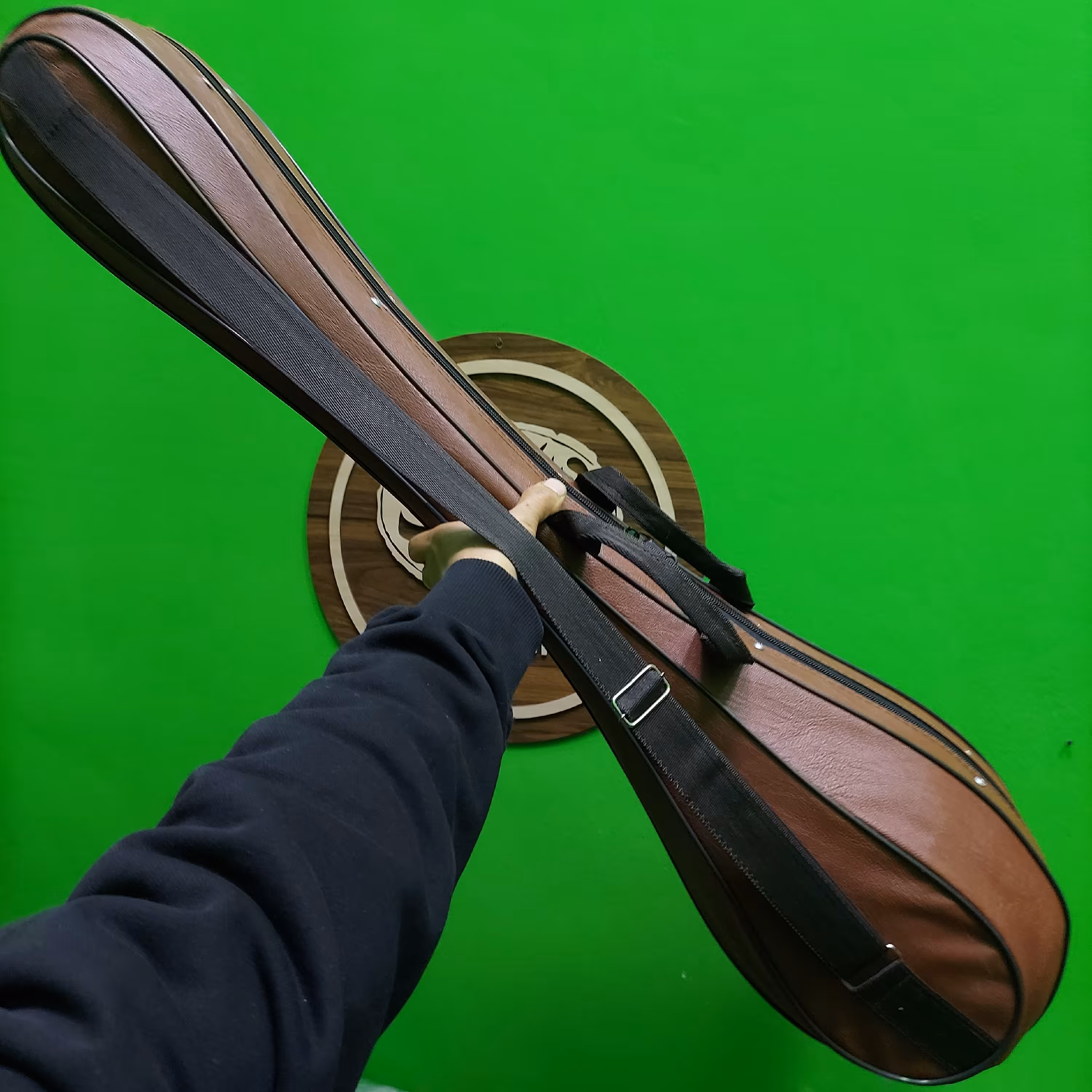 هاردکیس سه تار چرم قهوه ای