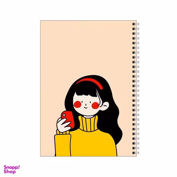 دفتر مشق 80 برگ بامبیلیپ طرح دختر لپ گلی و سلفی کد 2079884