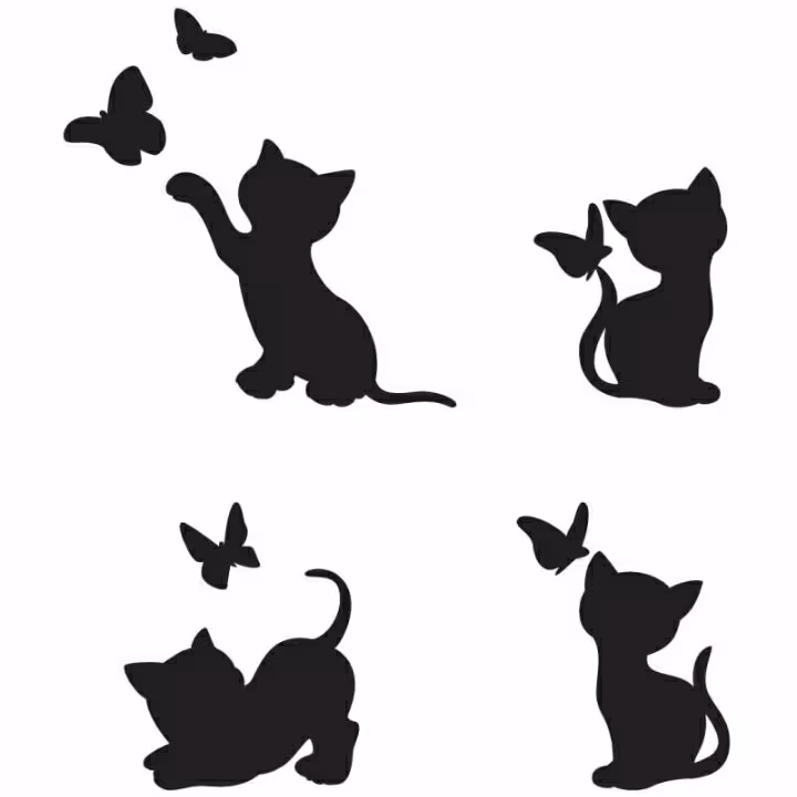 استیکر کلید و پریز مدل گربه ها مجموعه4 عددی