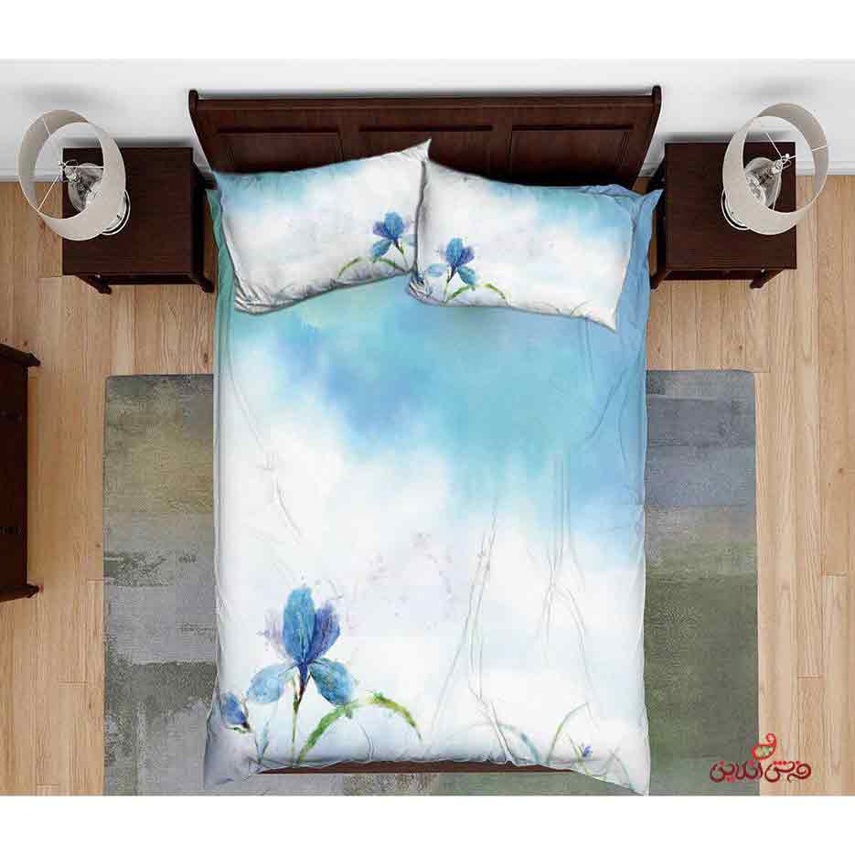 روتختی سه بعدی طرح گل آبی کد 2725