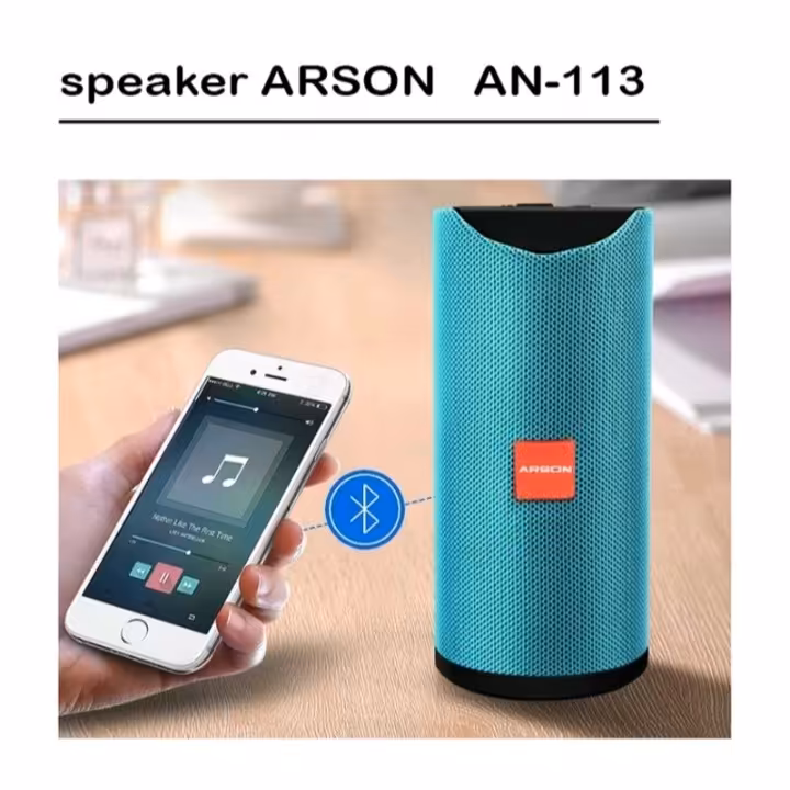 اسپیکر بلوتوثی قابل حمل آرسون مدل PORTABLE 113طراحی زیبا و خاص صدای با کیفیت و با وضوح بالا  