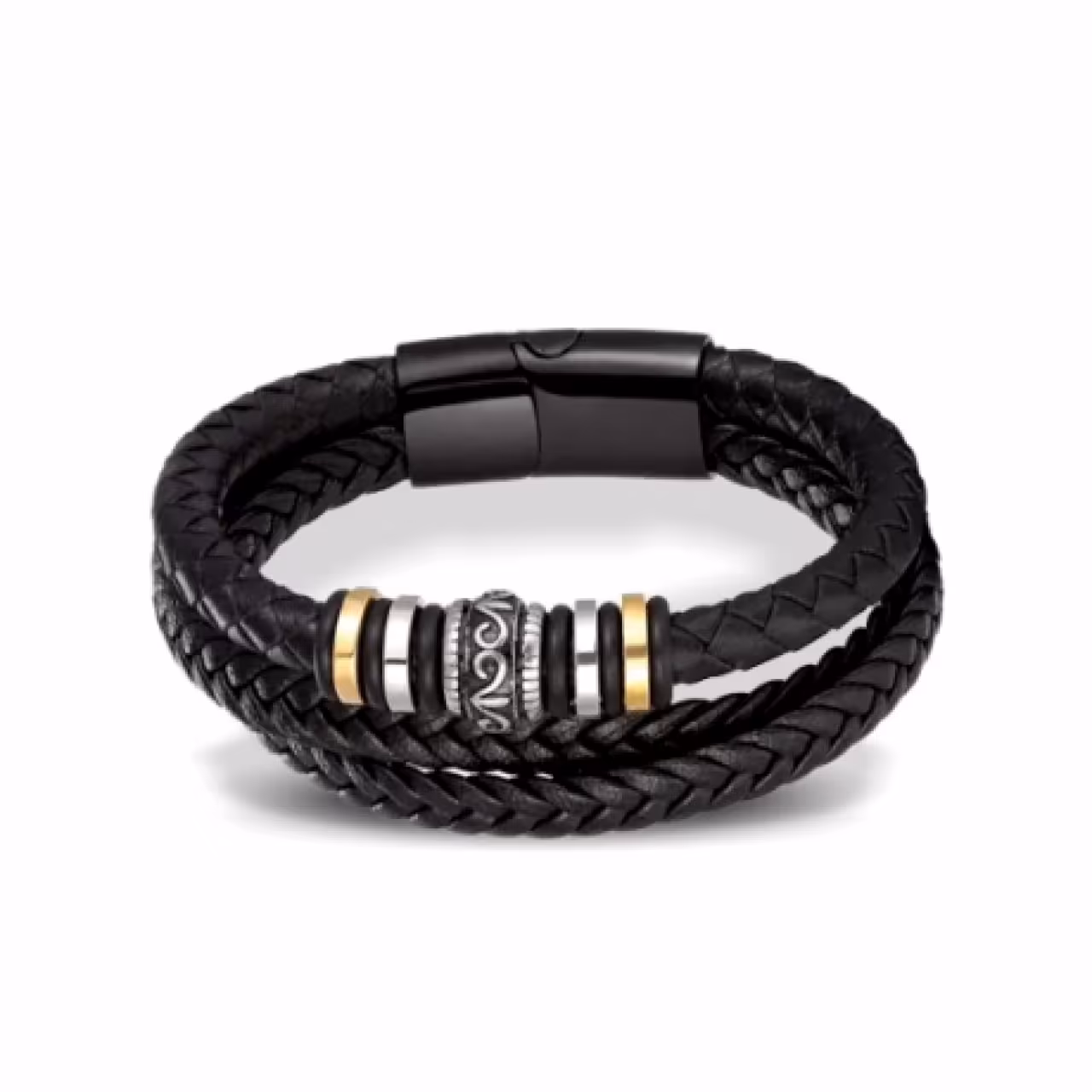 دستبند چرم سنگ قلم کد H-0050