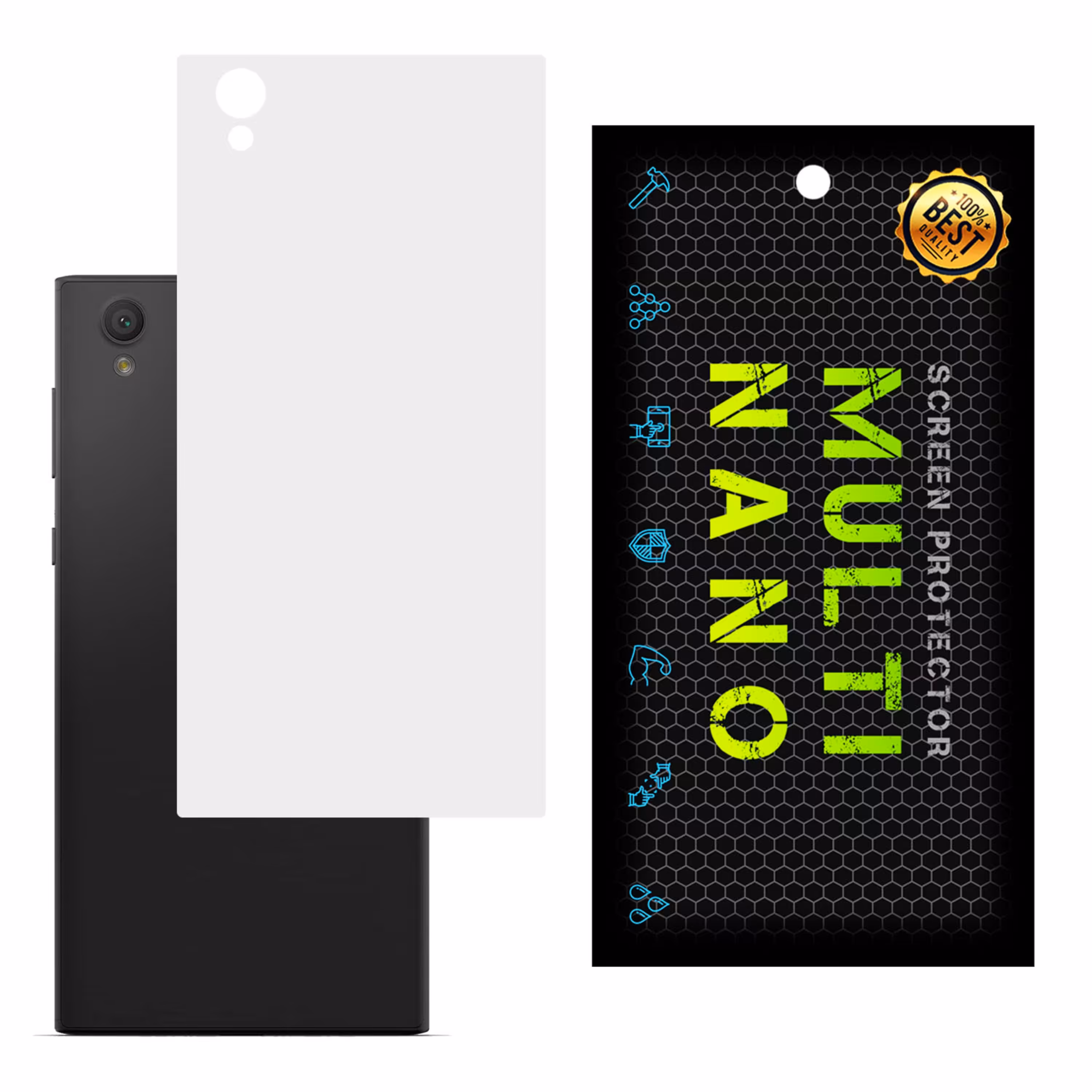 برچسب پوششی MultiNano مدل X-F1M- White برای پشت موبایل سونیL1