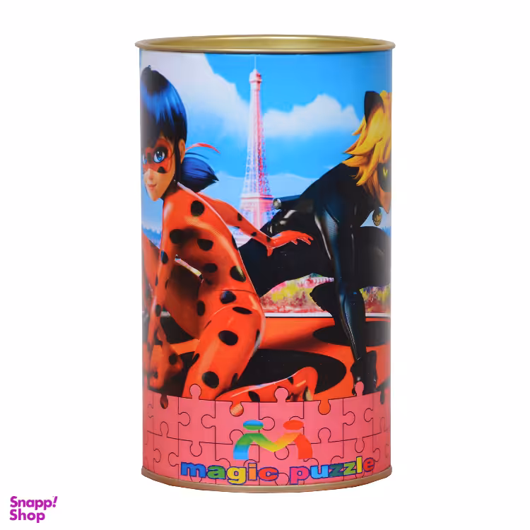 پازل 24 تکه طرح دختر کفشدوزکی و پسر گربه‌ای کد 119